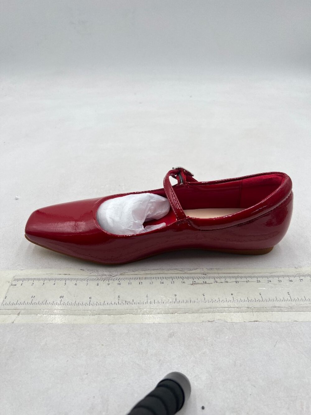 XYD Wine Women Mary Jane Square Toe Ballet Flats for Women Comfortable Shoe